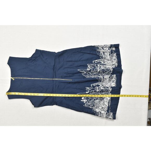 Tommy Hilfiger Navy Blue City Skyline Print Women's Plus Size 16 Dress - Picture 6 of 8